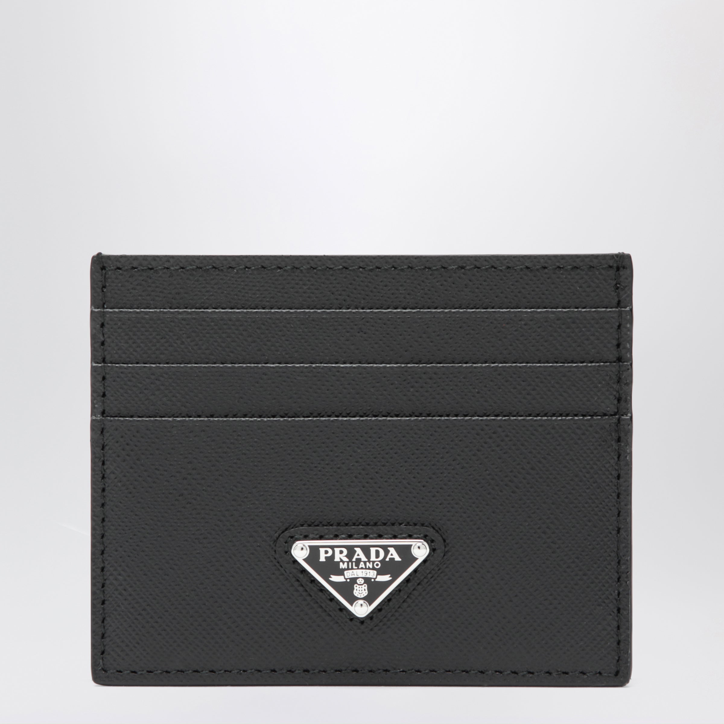 Prada Black Saffiano Card Holder Women
