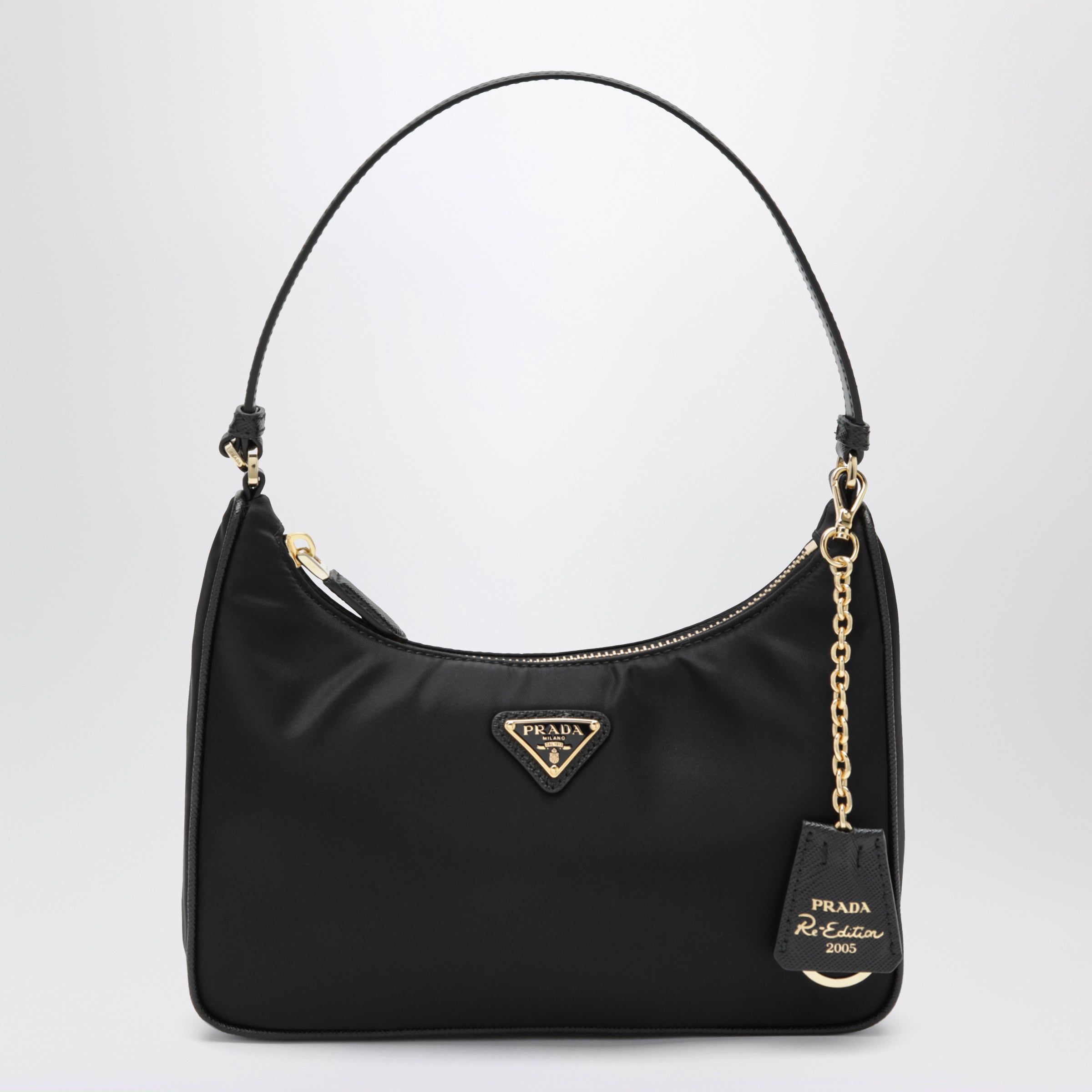 Prada Re-Edition 2005 Bag In Black Re-Nylon And Saffiano Leather Women