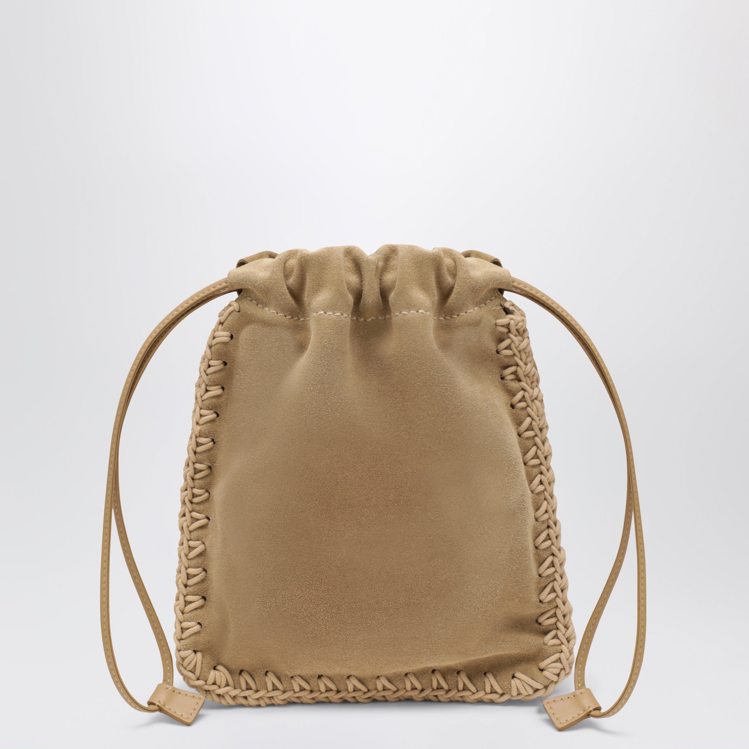 Prada Desert-Colored Suede Leather Smartphone Holder Women