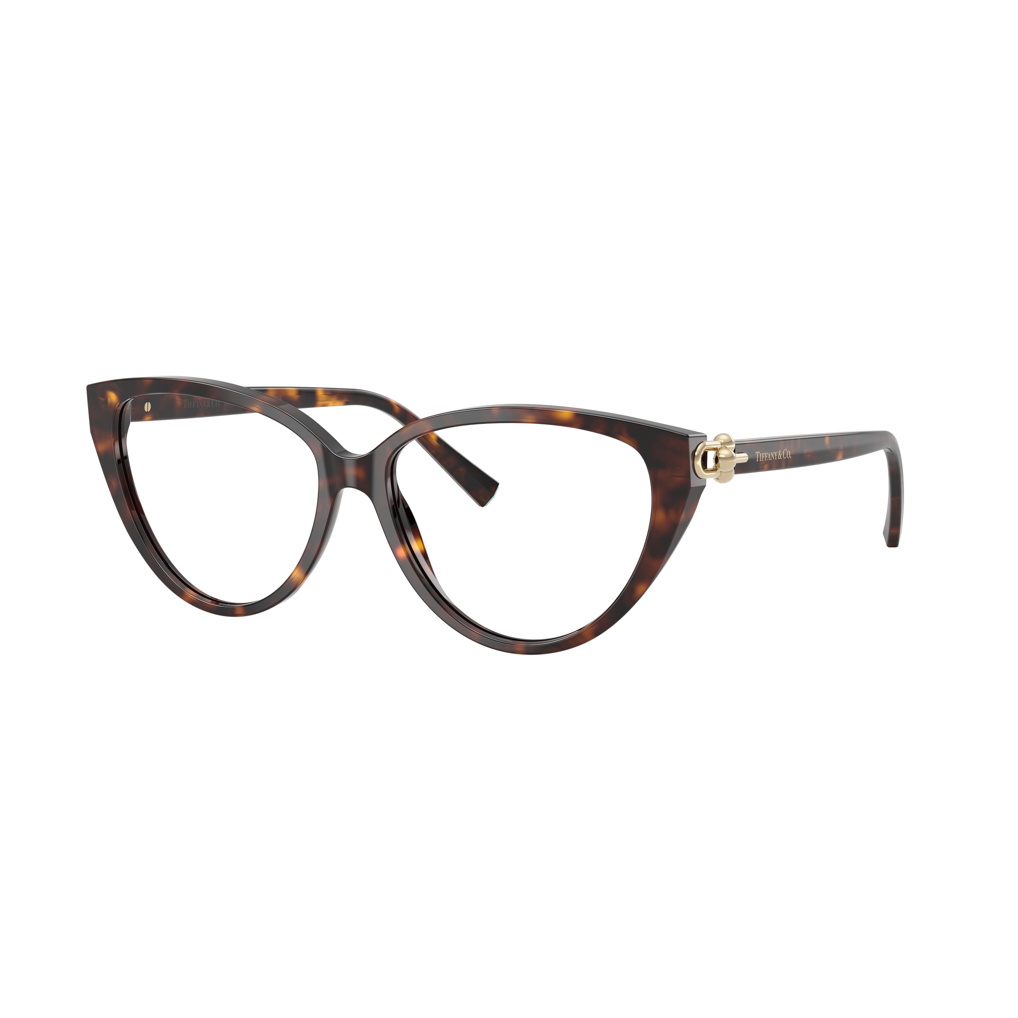 Cat-Eye Sunglasses With Tortoiseshell Frame And Gold Accents