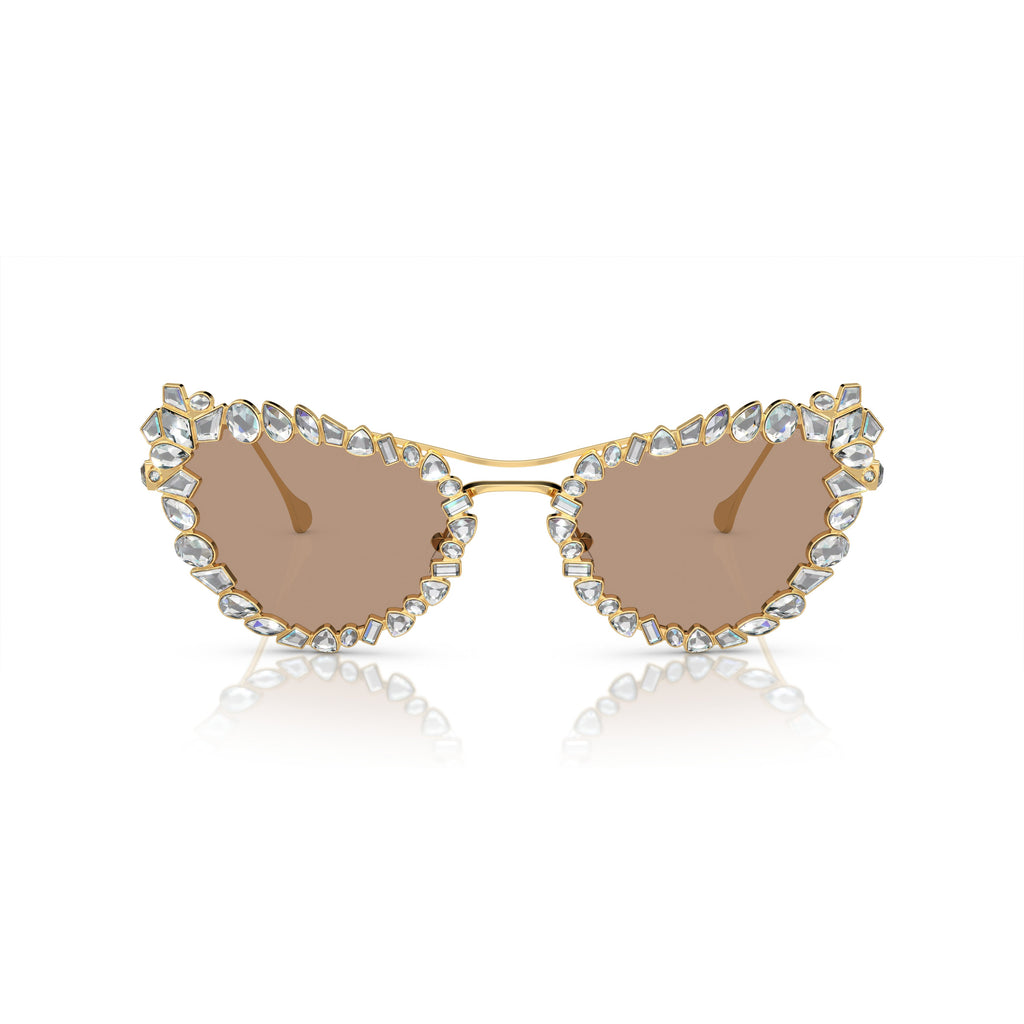 Cat-Eye Sunglasses With Crystal Embellishments