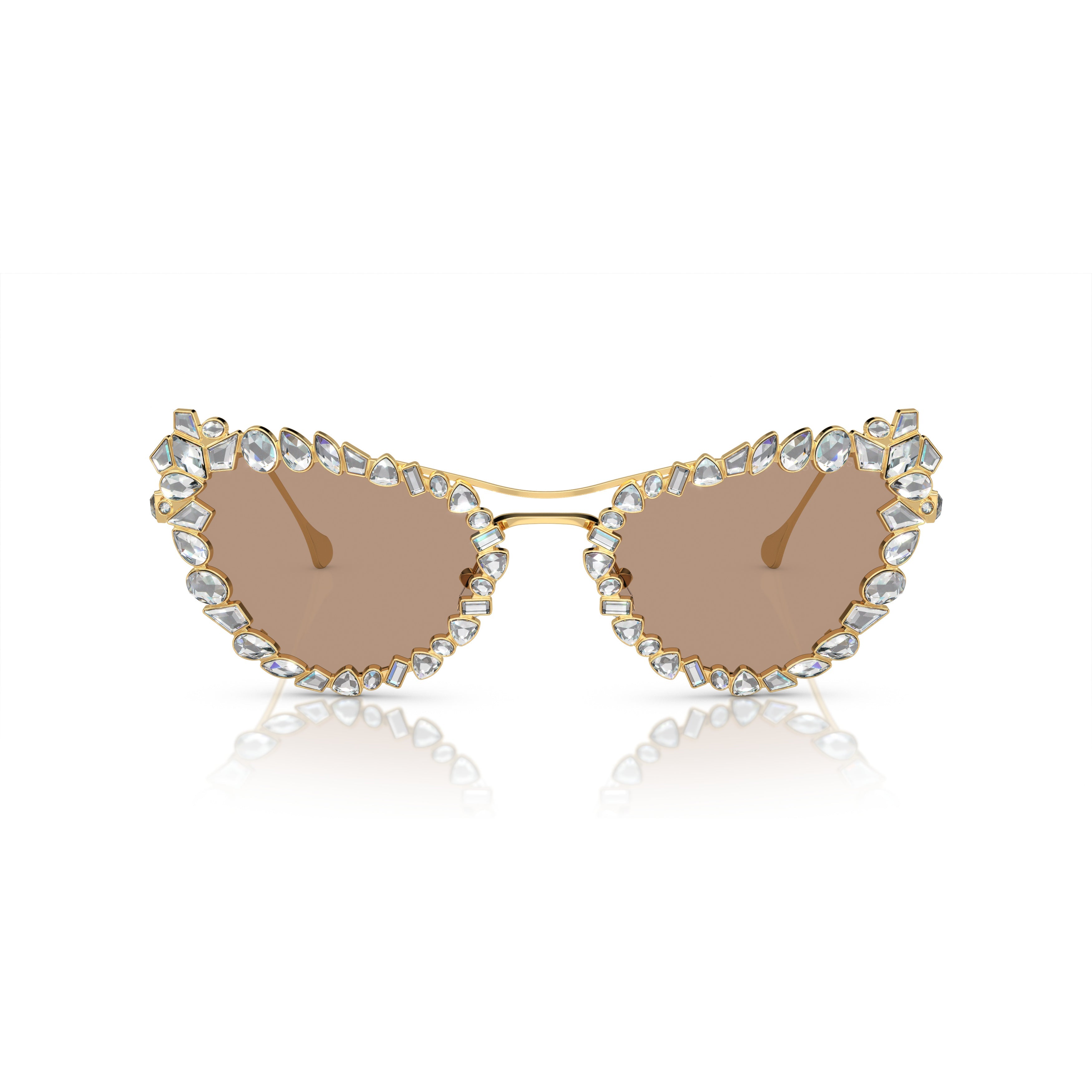 Cat-Eye Sunglasses With Crystal Embellishments