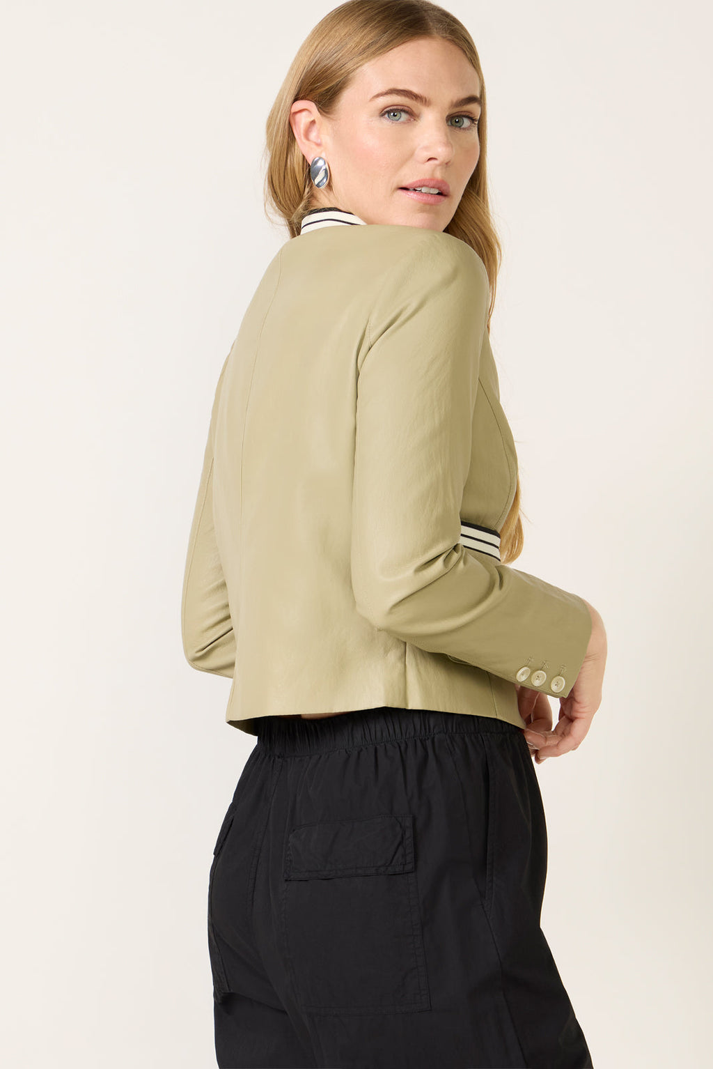 Women's Torrence Collarless Varsity Blazer