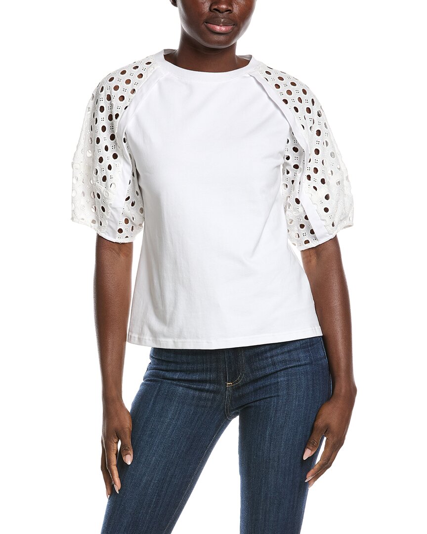 Gracia Eyelet Sleeve Top