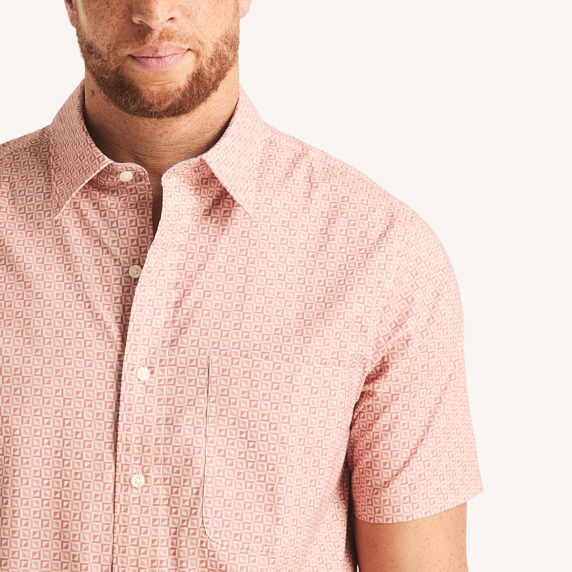 Nautica Mens Big & Tall Printed Short-Sleeve Shirt