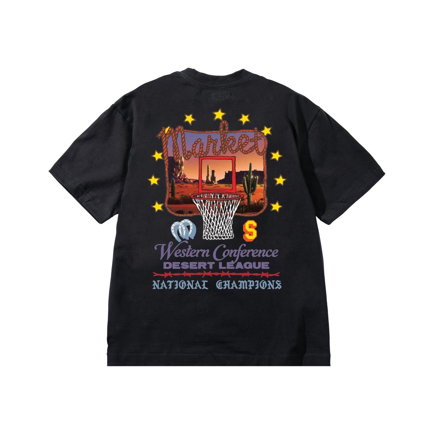 Men's Desert League T-Shirt In Pirate Black