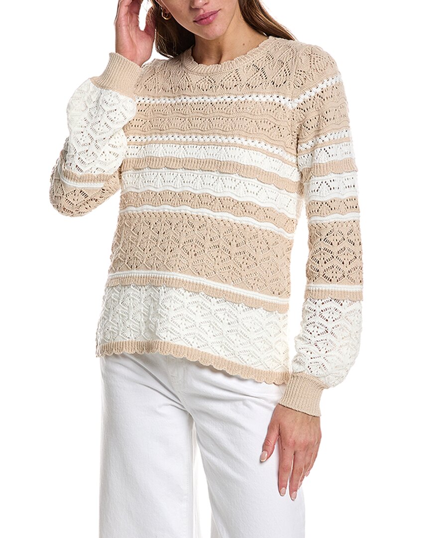 Design History Scalloped Trim Sweater