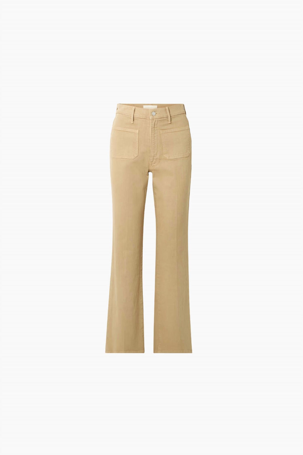 High Waisted Patch Pocket Bookie Sneak Jeans In Latte