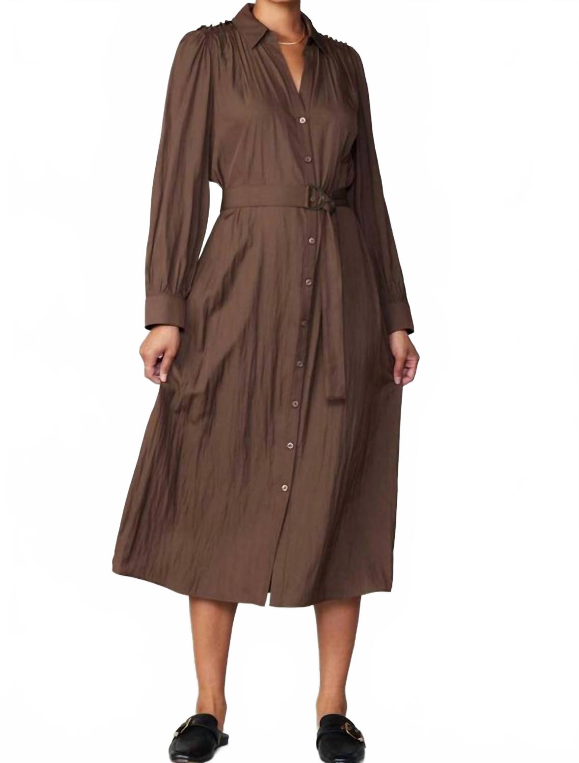 Larissa Midi Dress In Mocha