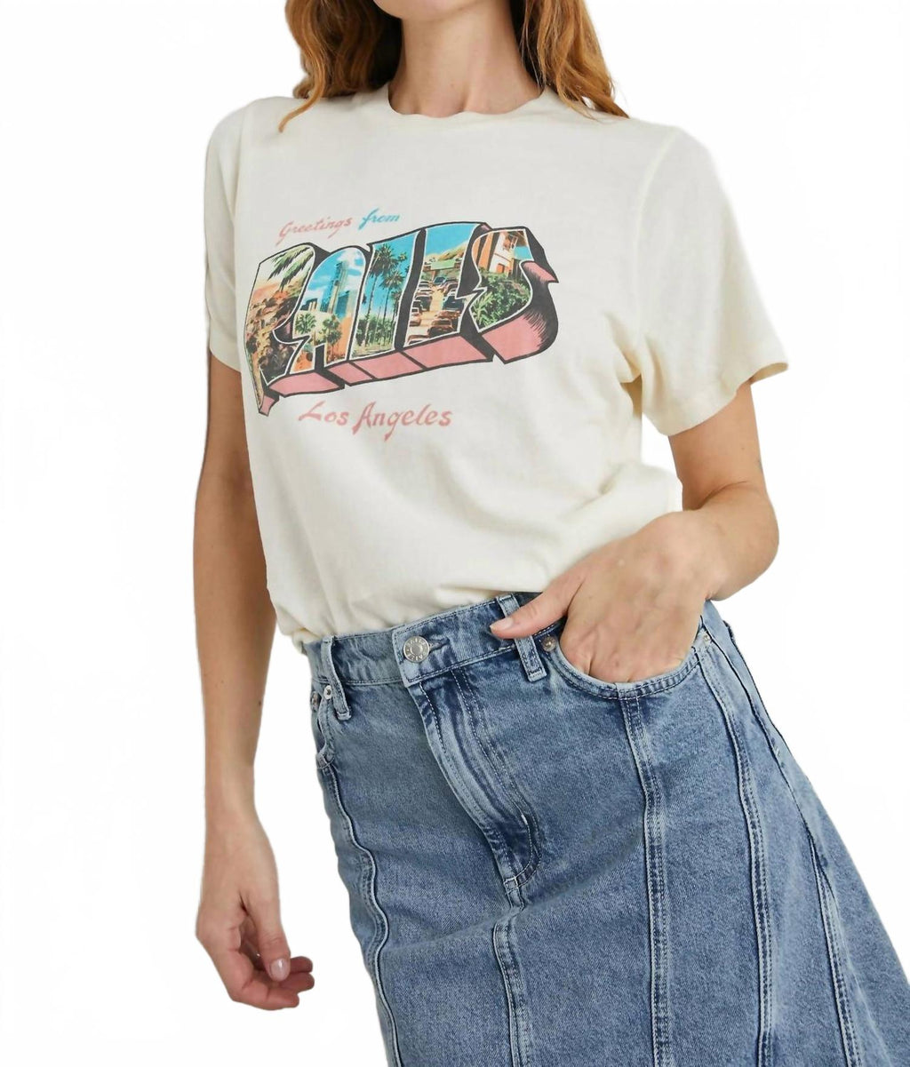 Boyfriend Tee Shirt In La Ecru