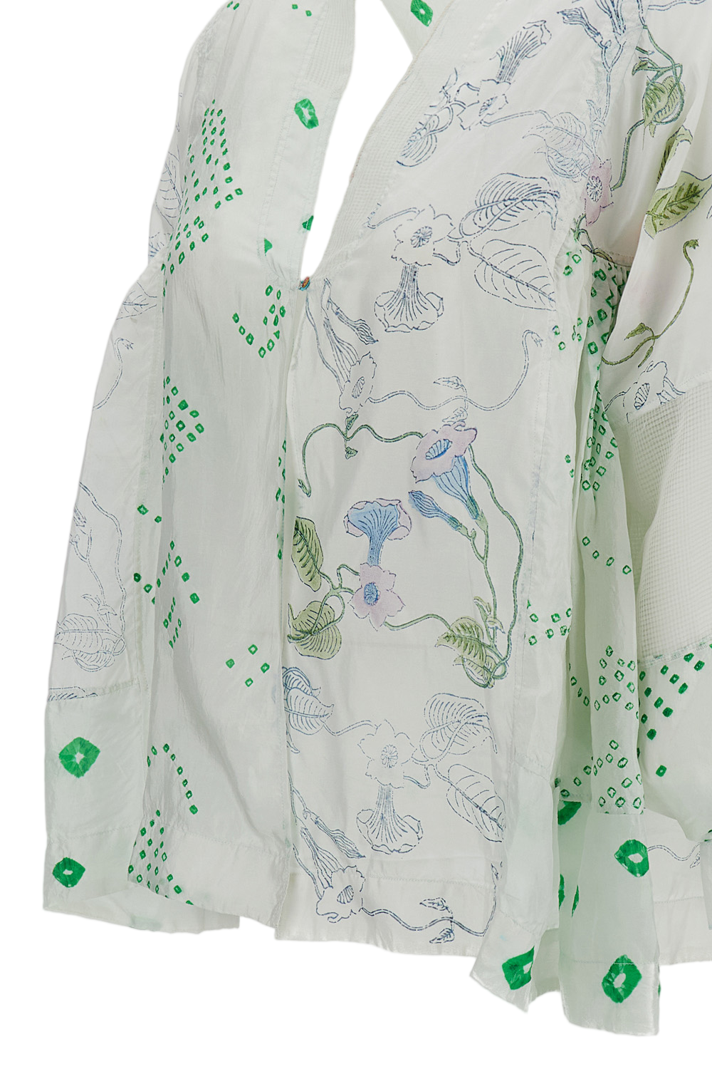 Embellished Off-White Kaftan With Georgette Cape