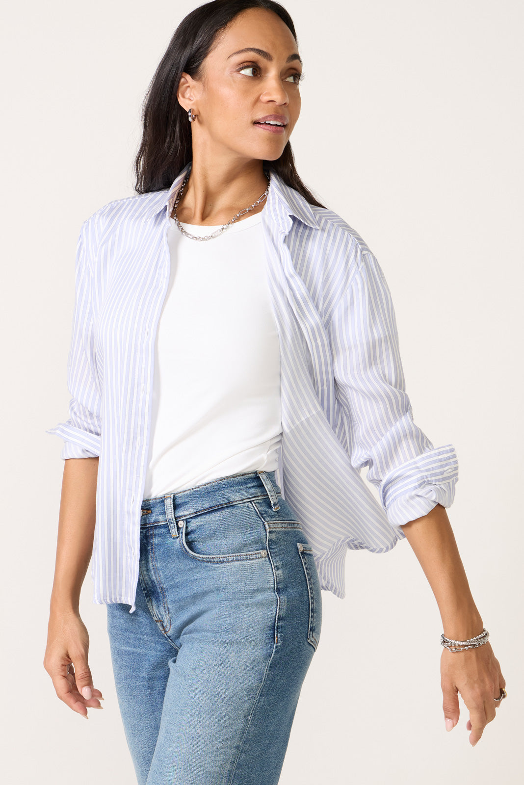 Women's Button Down Stripe Shirt