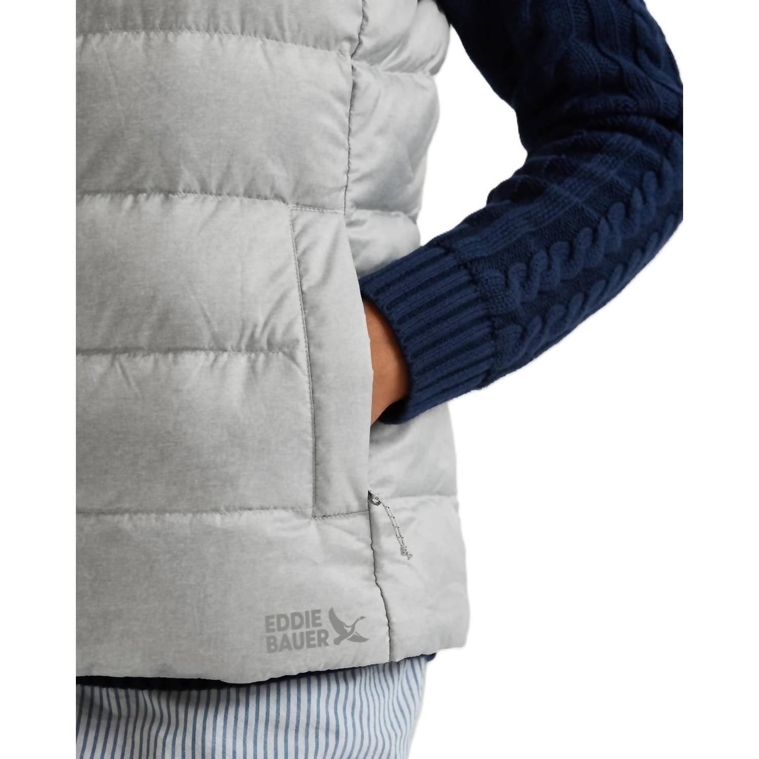 Cirruslite 650Fp Down Zip Up Puffer Vest In Gray