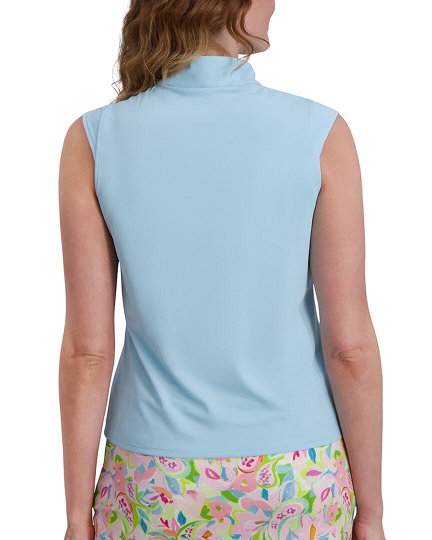 Stella Parker Mock Zip Knit Top