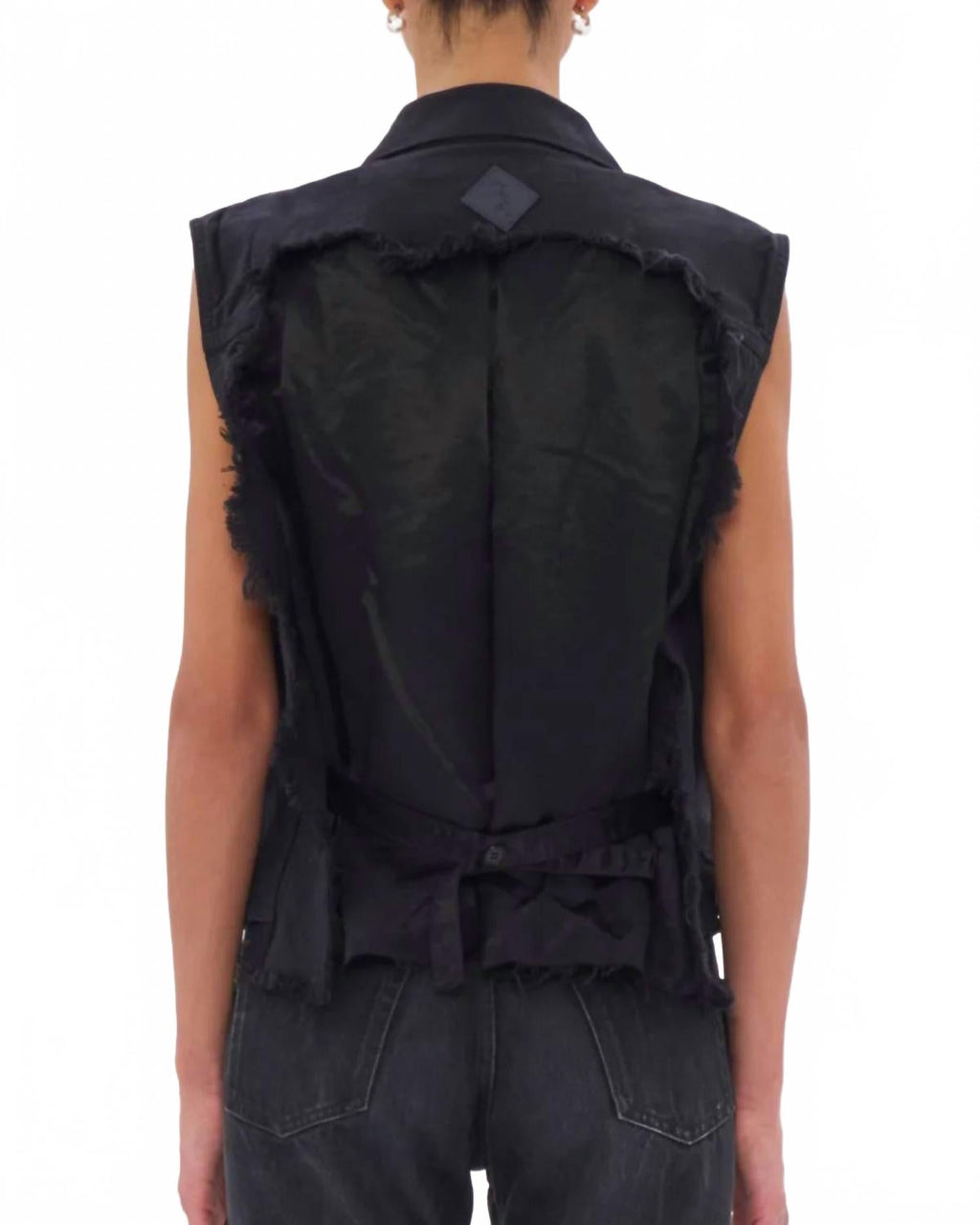 Ryder Satin Bull Vest In Carbon