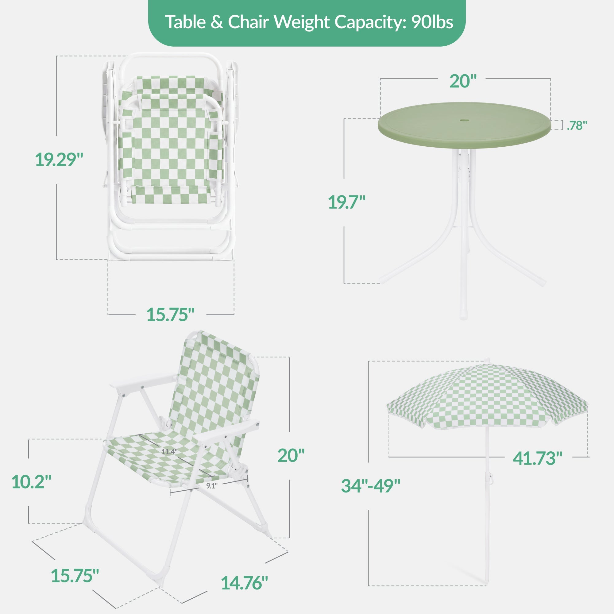 Best Choice Products Kids Outdoor Table and Chair Set with Umbrella, 3-Piece Foldable Toddler Picnic Set Ages 2-5