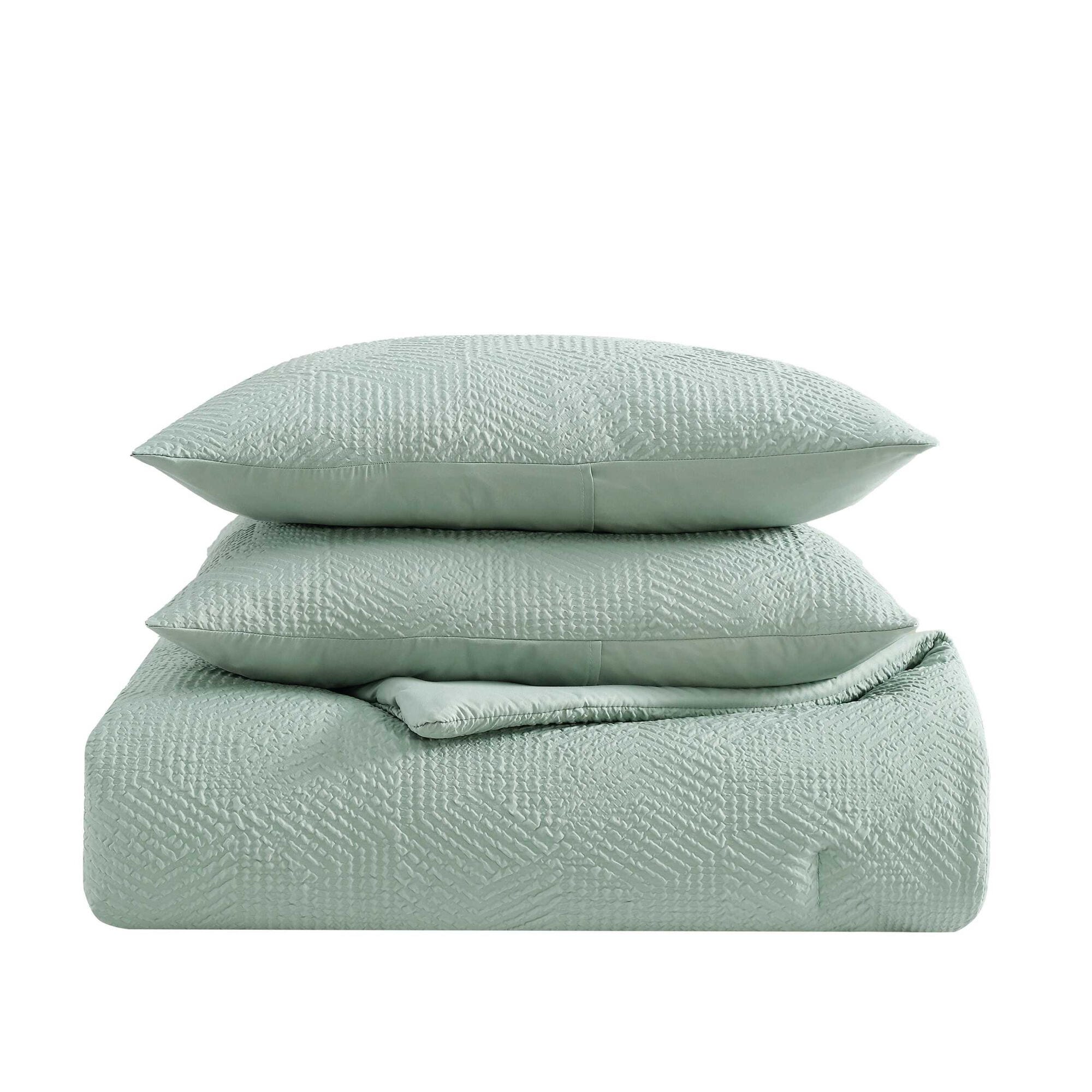 Nautica Broken Lines Green Queen Comforter Set