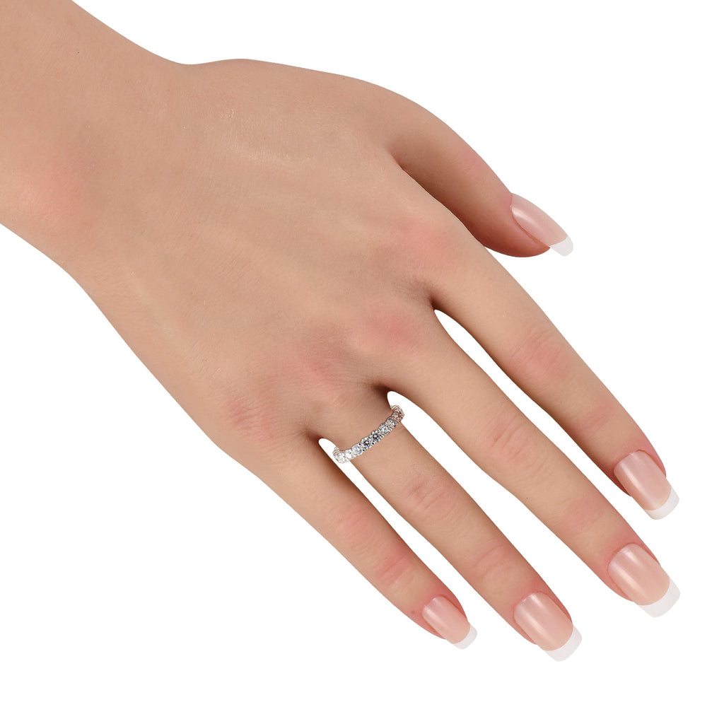 LB Exclusive 18K White Gold 2.34ct Diamond Eternity Band Ring MF16-041026