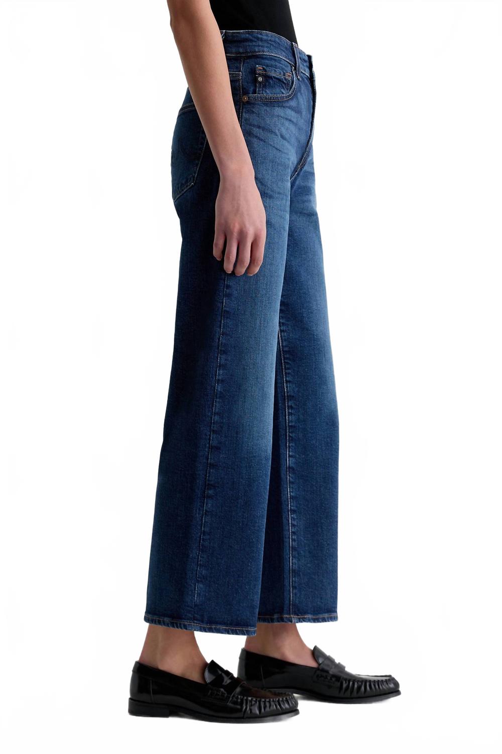 Saige Wide Leg Crop Jeans In Veiled