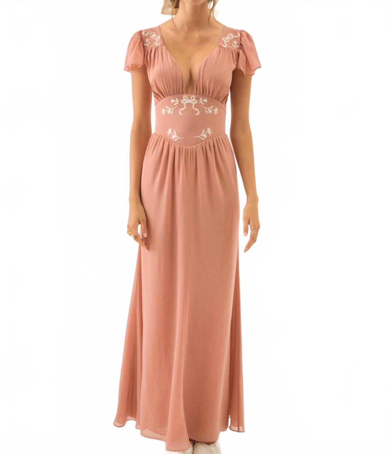 Emmie Chiffon Maxi Dress In Pink