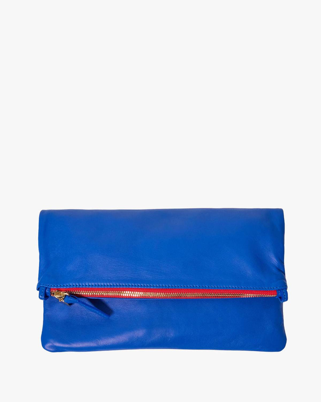 Foldover Clutch In Electric Blue
