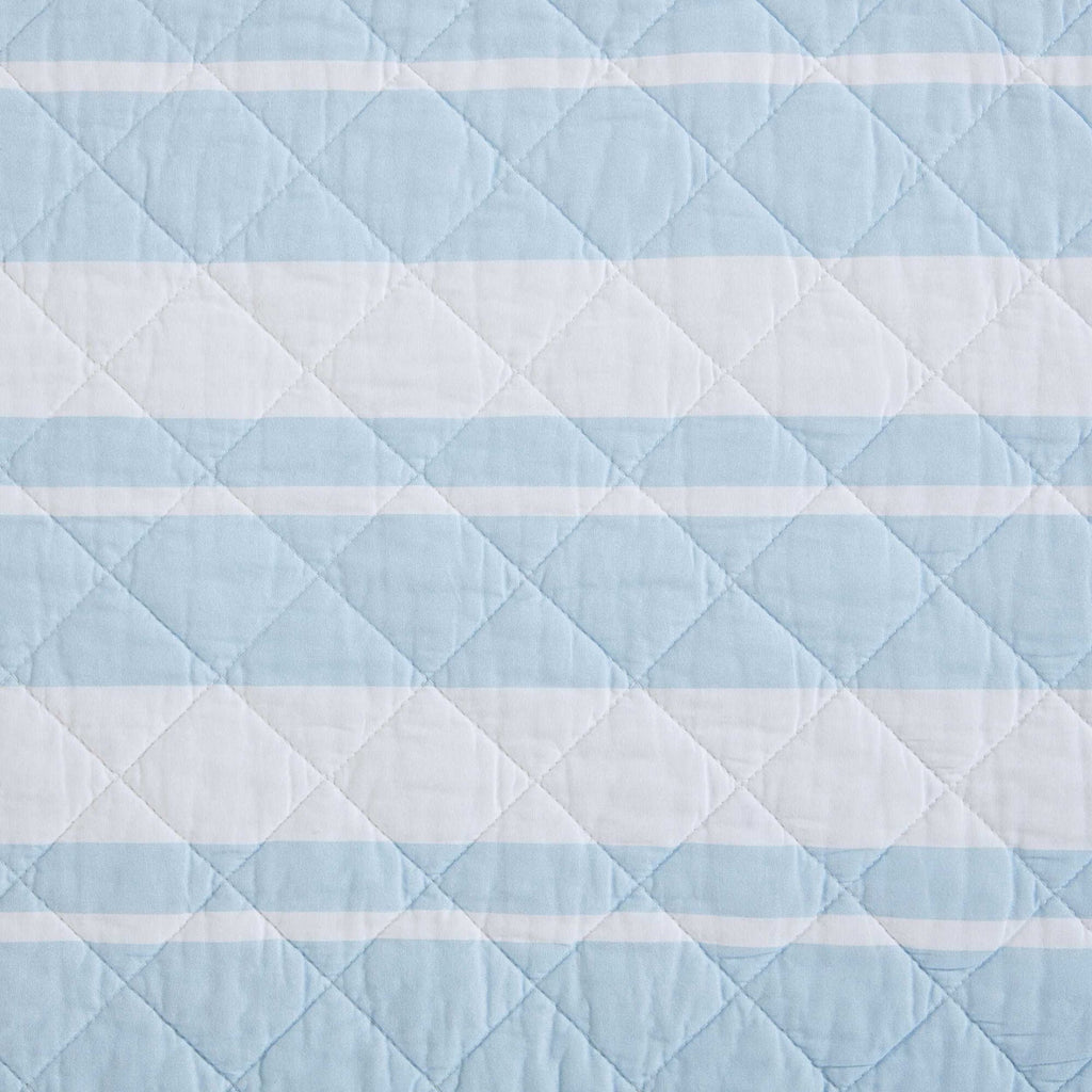 Nautica Seafront Stripe Blue Twin Quilt Set