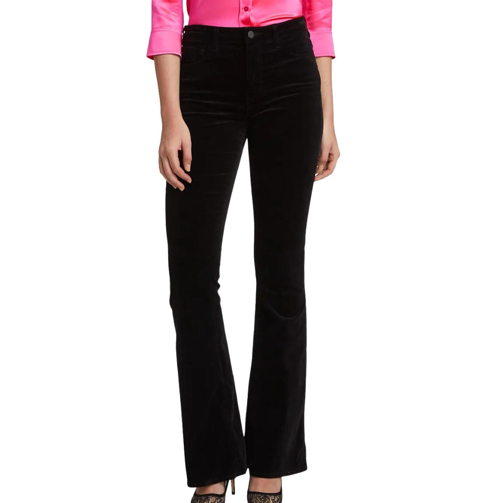 Marty High Rise Flare Jeans In Noir