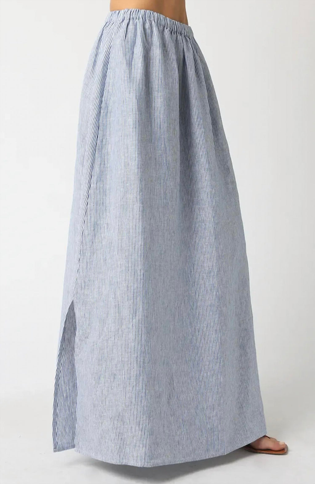 Aleah Linen Skirt In Denim