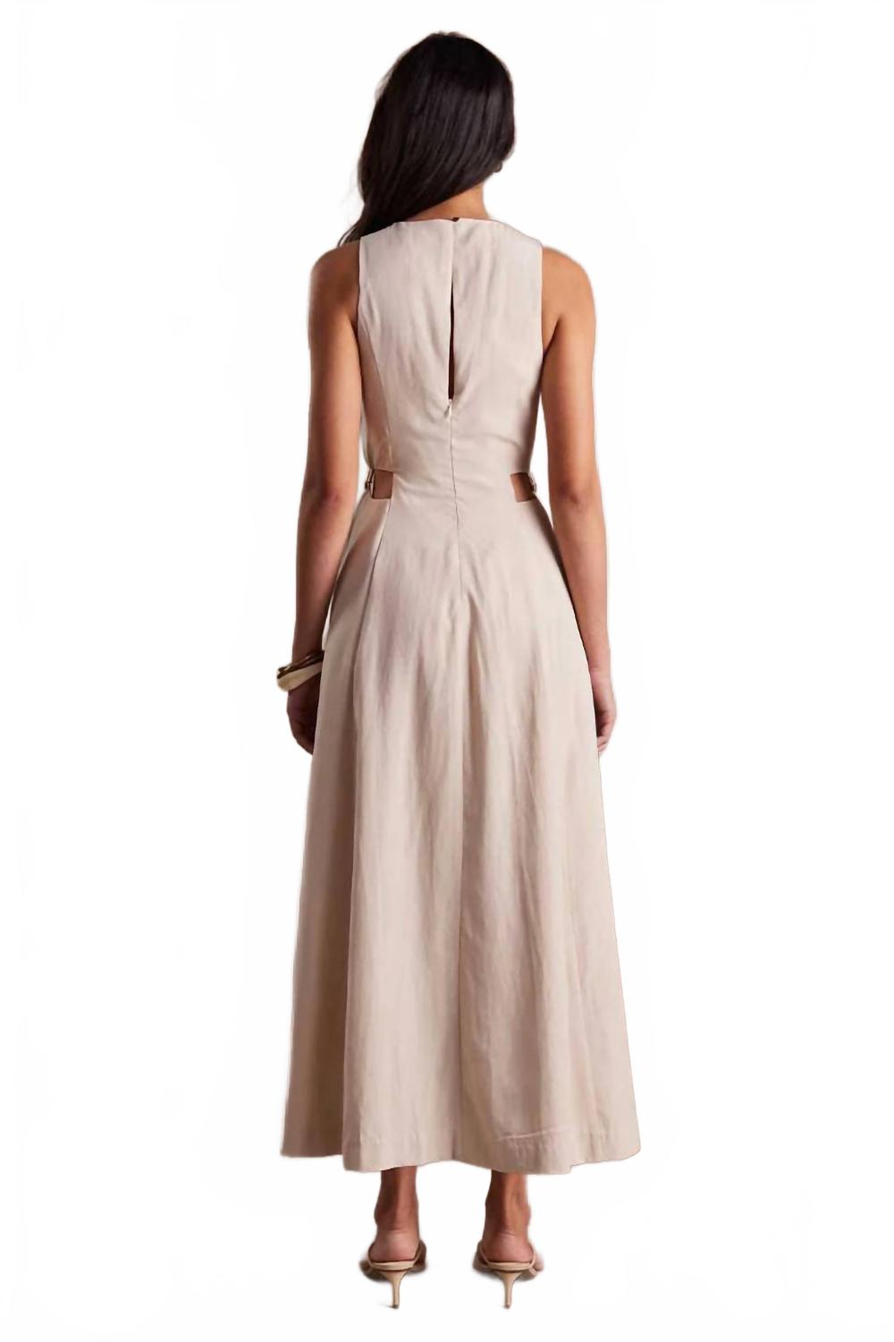 Adornement Midi Dress In Parchment