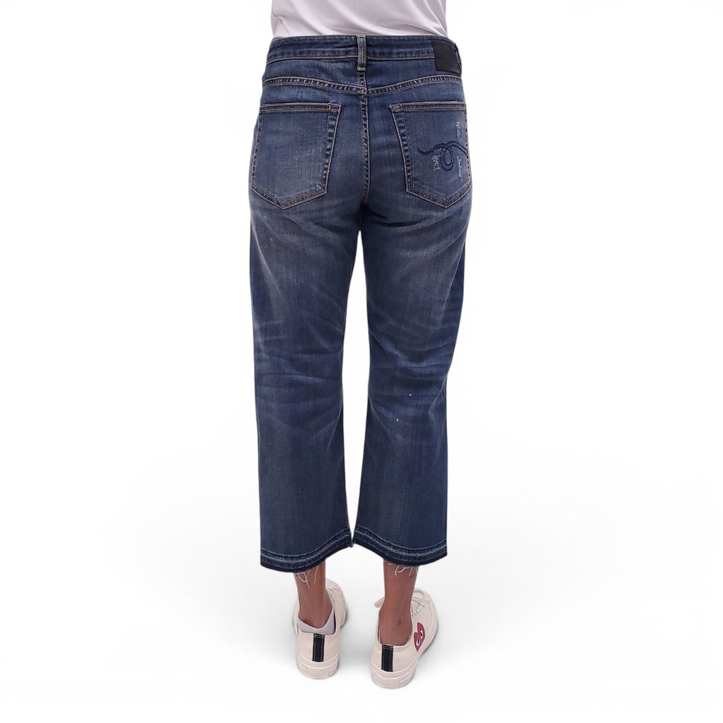 R13 'BOY STRAIGHT' DISTRESSED JEANS - SIZE 31