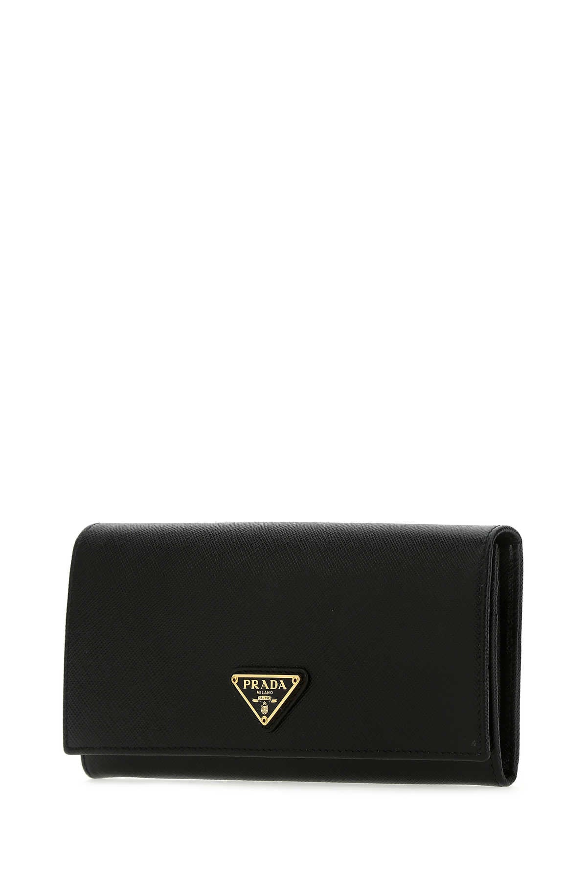 Prada Women Black Leather Wallet