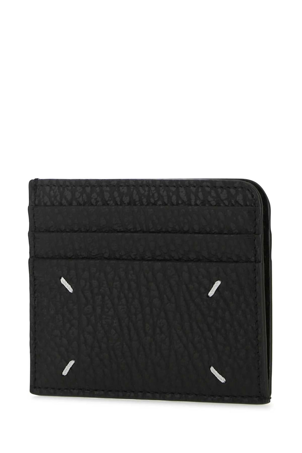 Maison Margiela Women Black Lather Card Holder