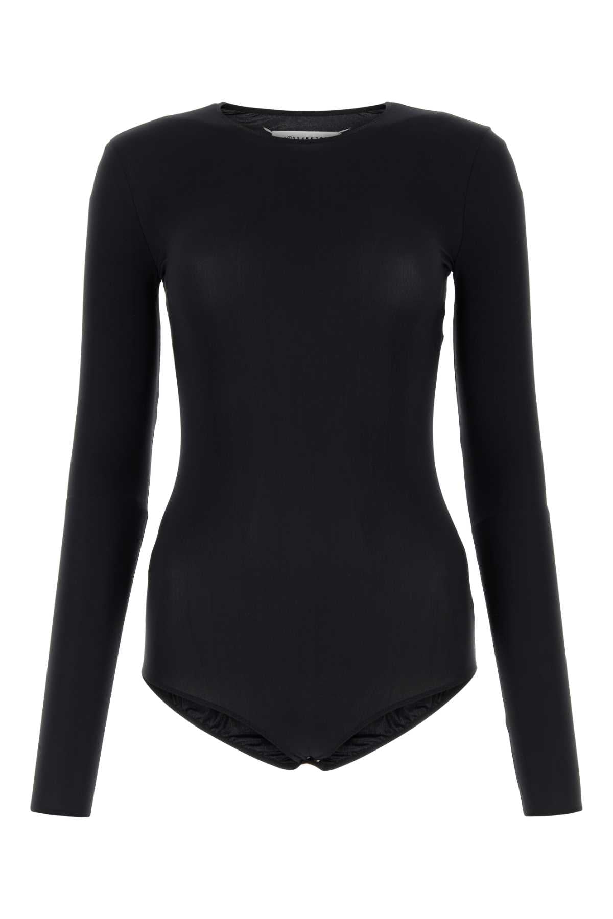 Maison Margiela Women Black Stretch Nylon Bodysuit