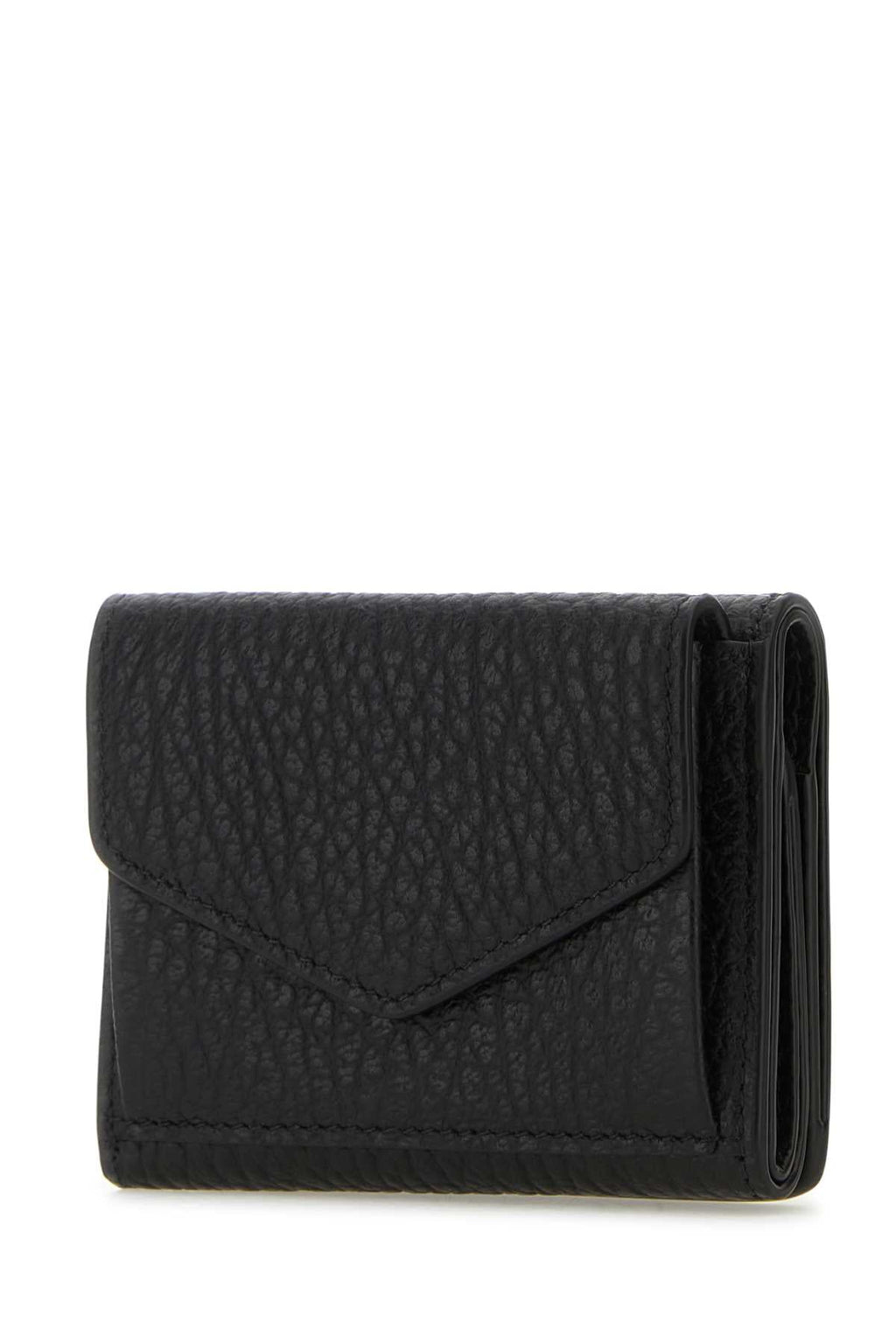 Maison Margiela Women Black Leather Four Stitches Wallet