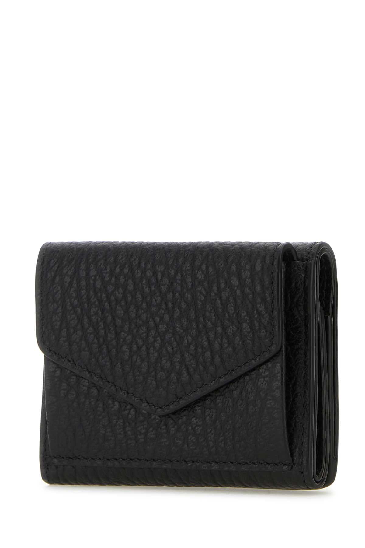 Maison Margiela Women Black Leather Four Stitches Wallet