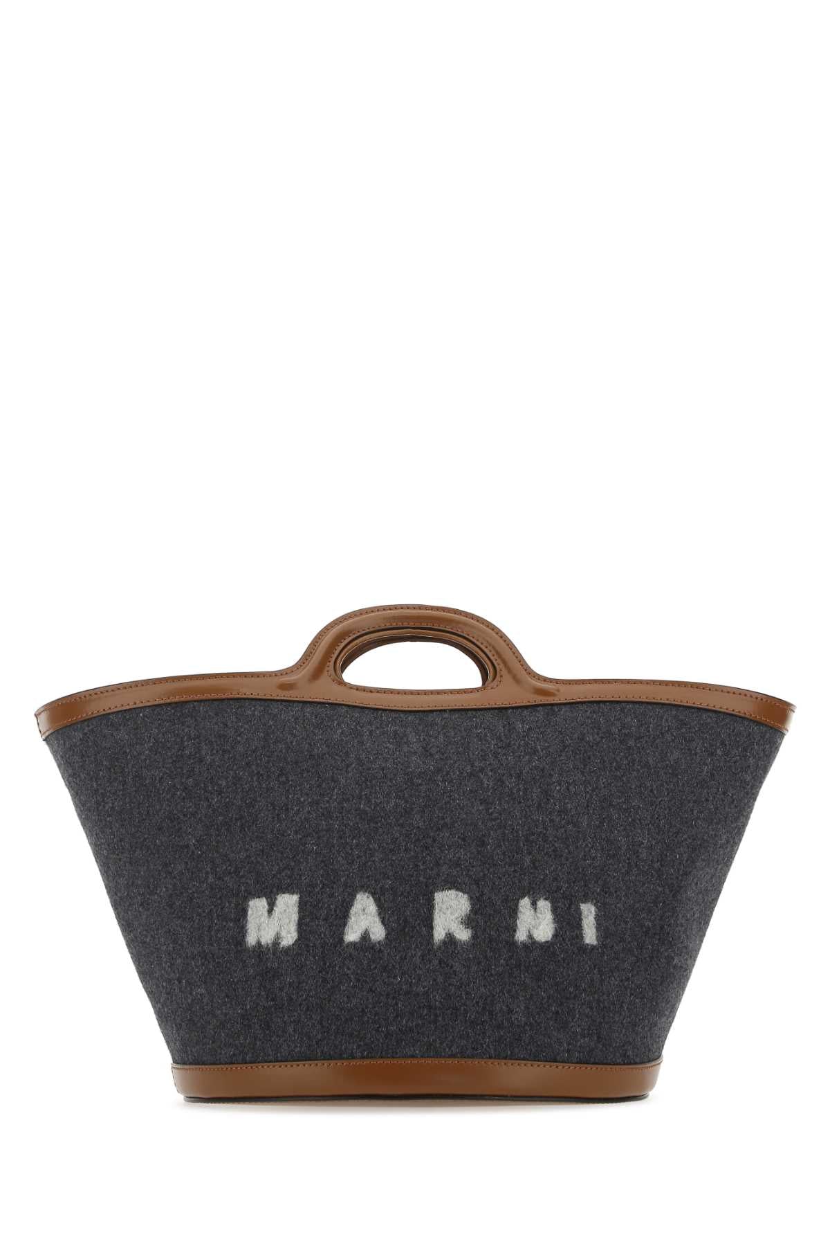 Marni Women Two-Tone Felt And Leather Small Tropicalia Summer Handbag