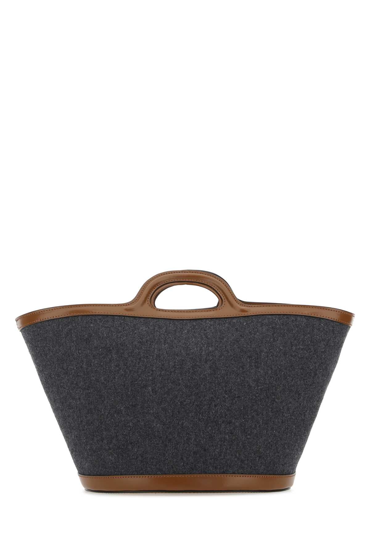 Marni Women Two-Tone Felt And Leather Small Tropicalia Summer Handbag