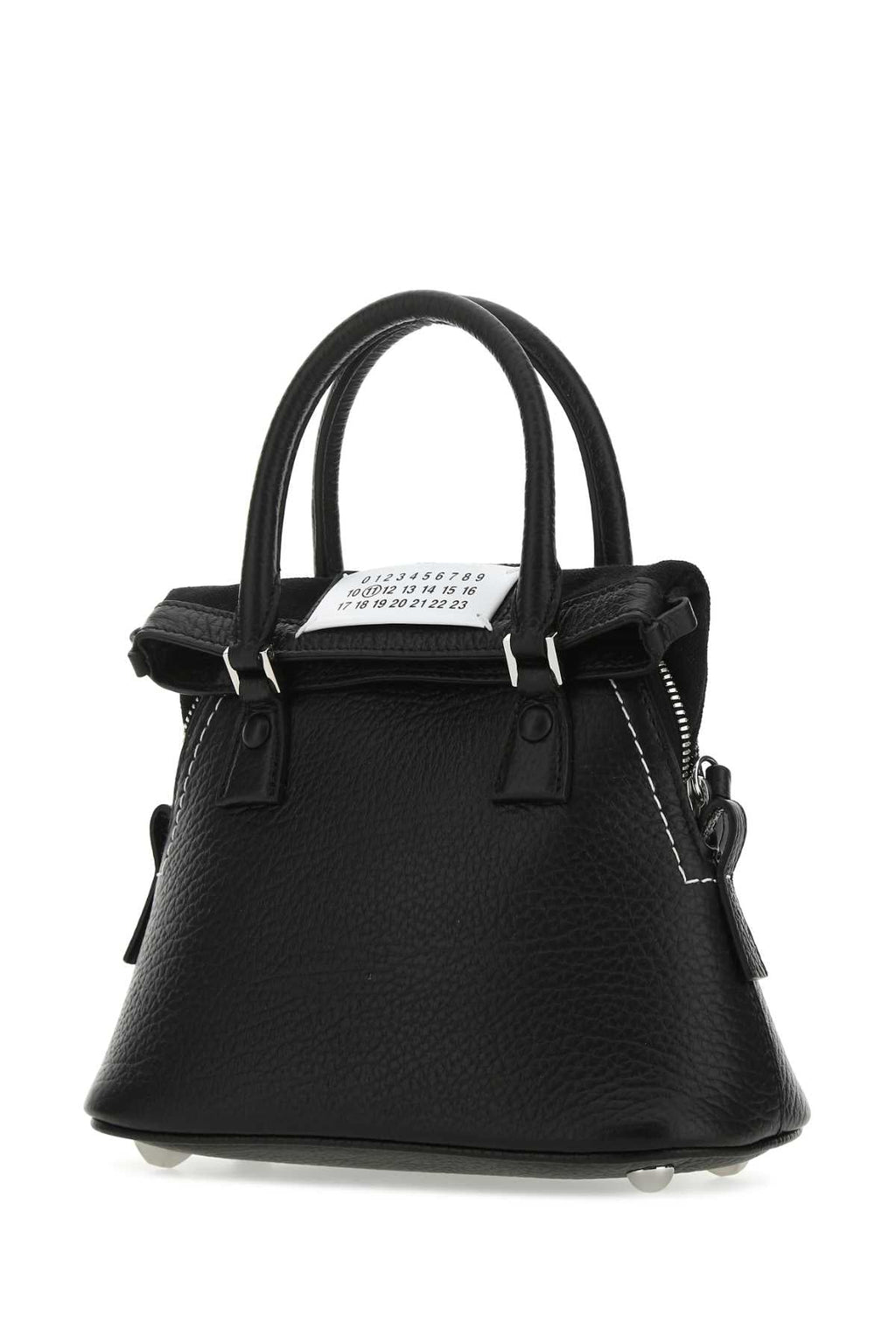 Maison Margiela Women Black Leather Micro 5Ac Handbag
