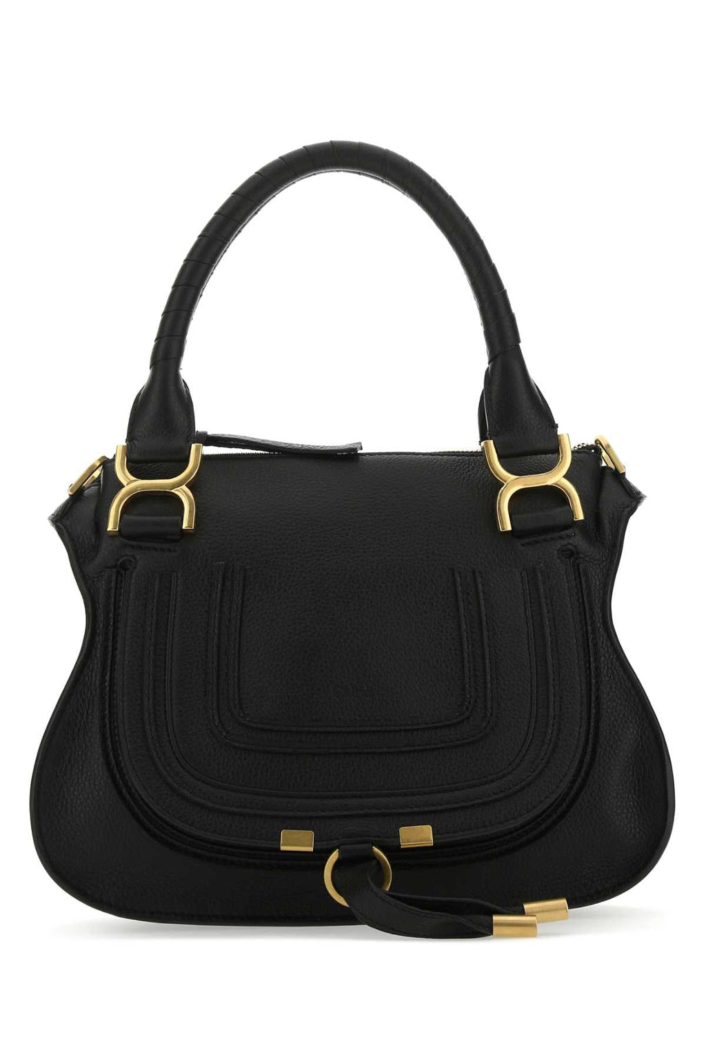 Chloe Women Black Leather Small Marcie Handbag