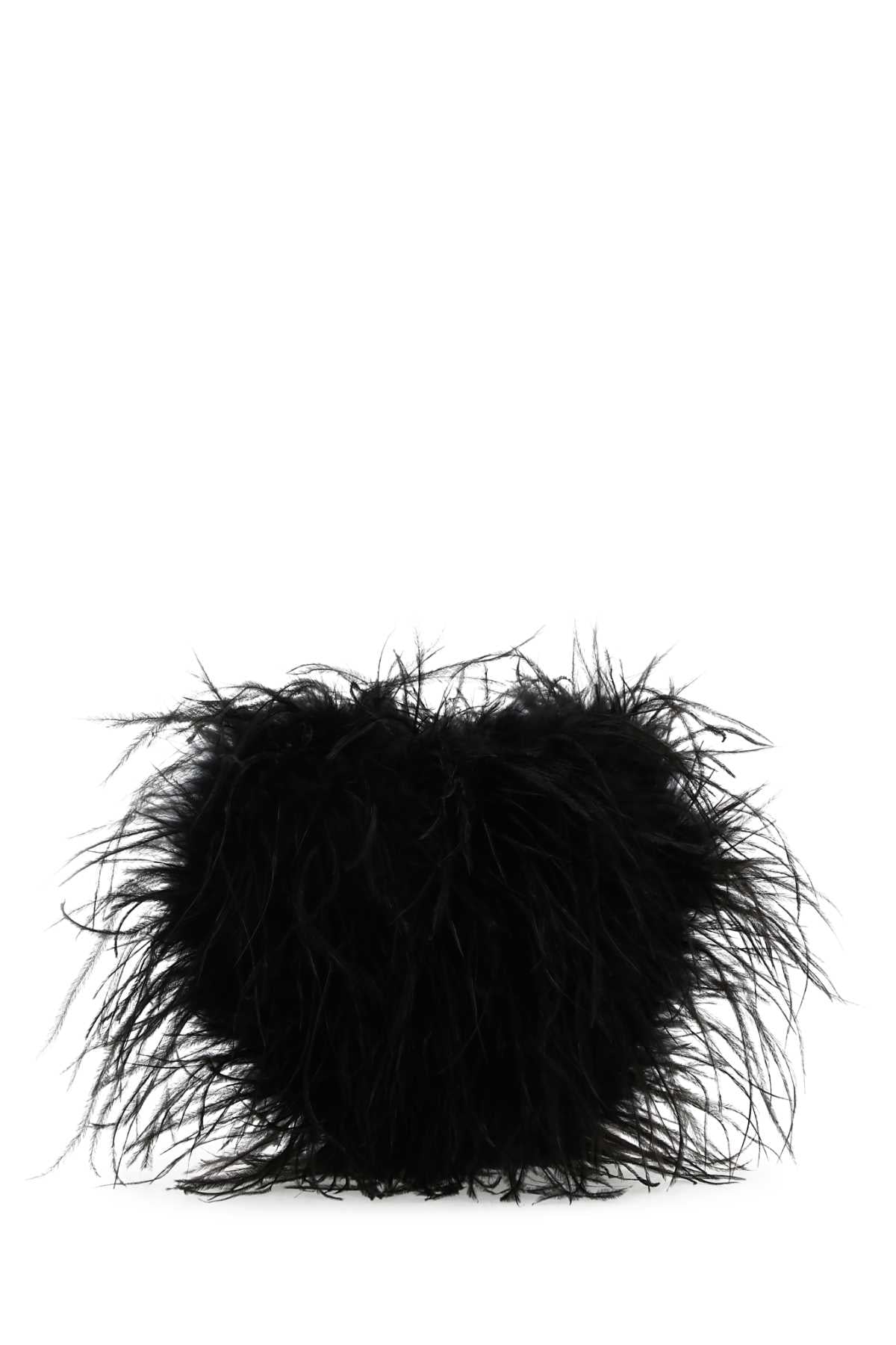 Alexander Wang Women Black Feathers Clutch