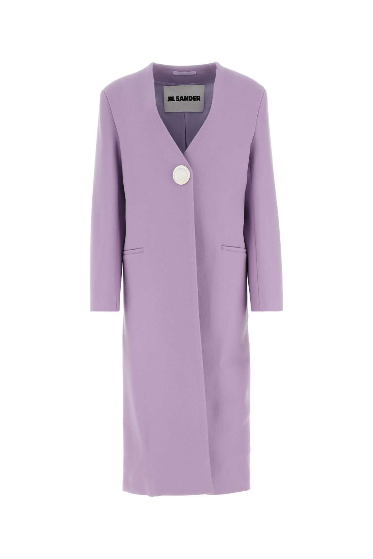 Jil Sander Women Lilac Cashmere Coat