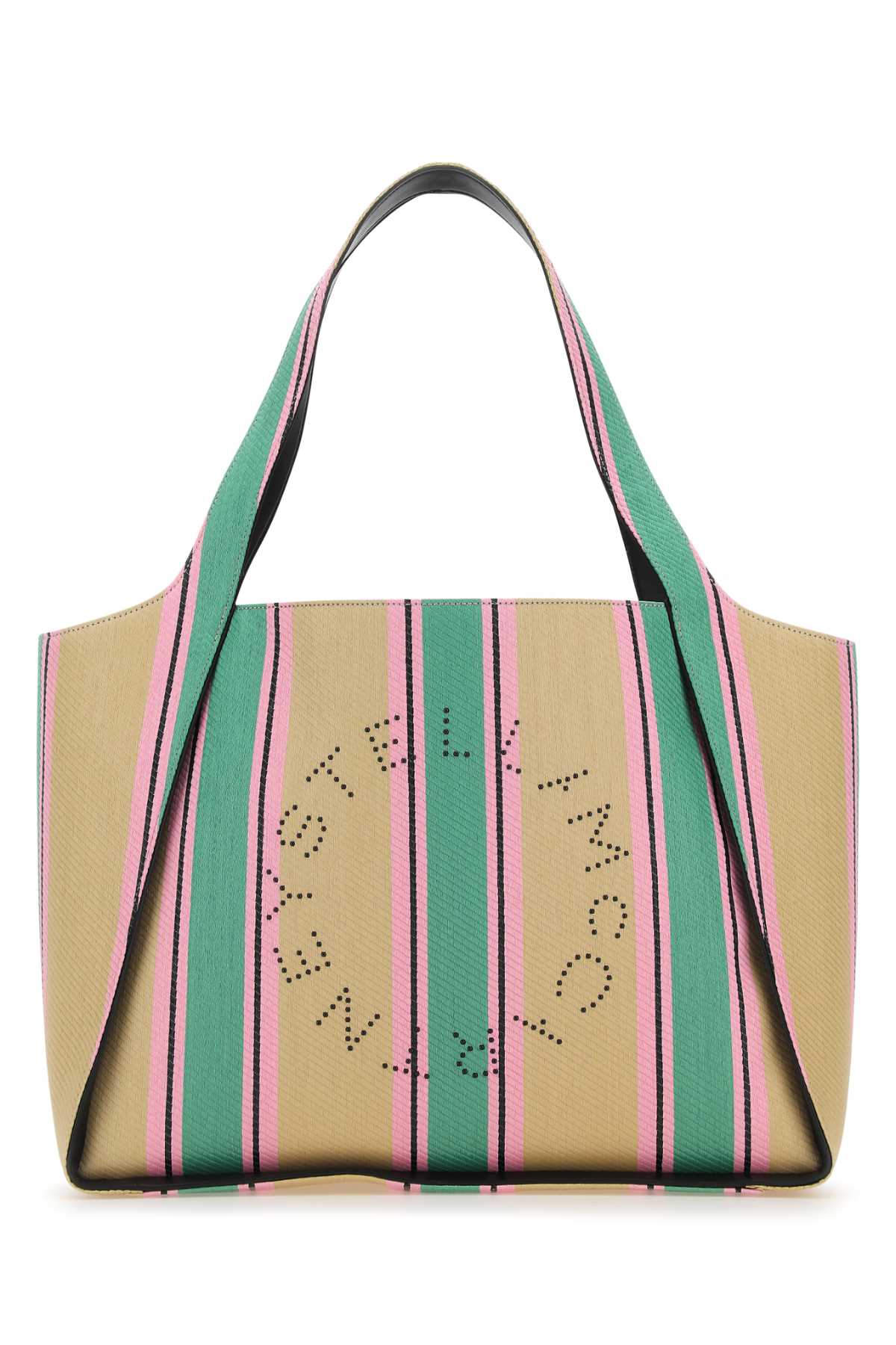 Stella Mccartney Women Embroidered Raffia Stella Logo Shopping Bag
