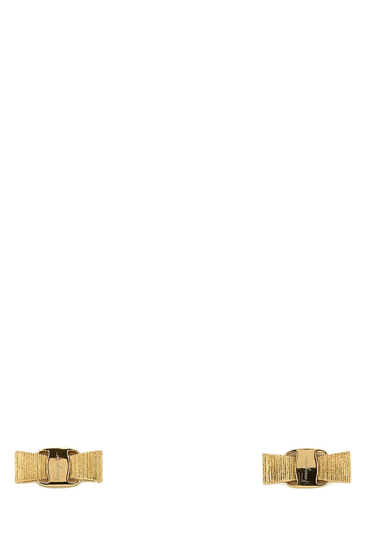 Salvatore Ferragamo Women Gold Metal Vara Earrings