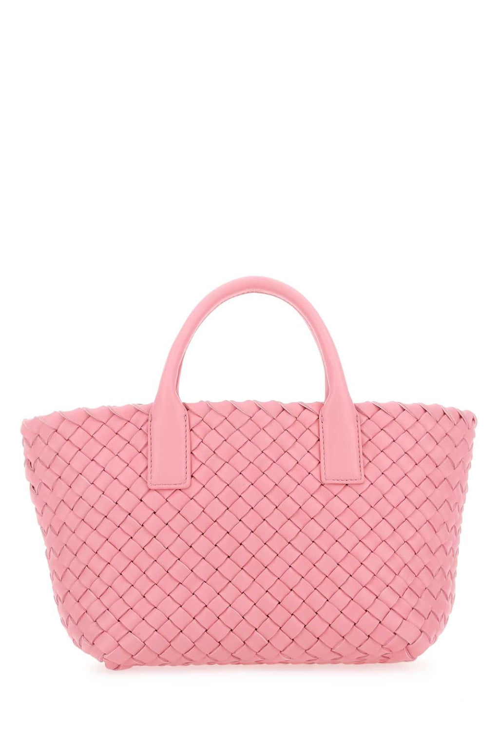 Bottega Veneta Women Pink Leather Mini Cabat Handbag