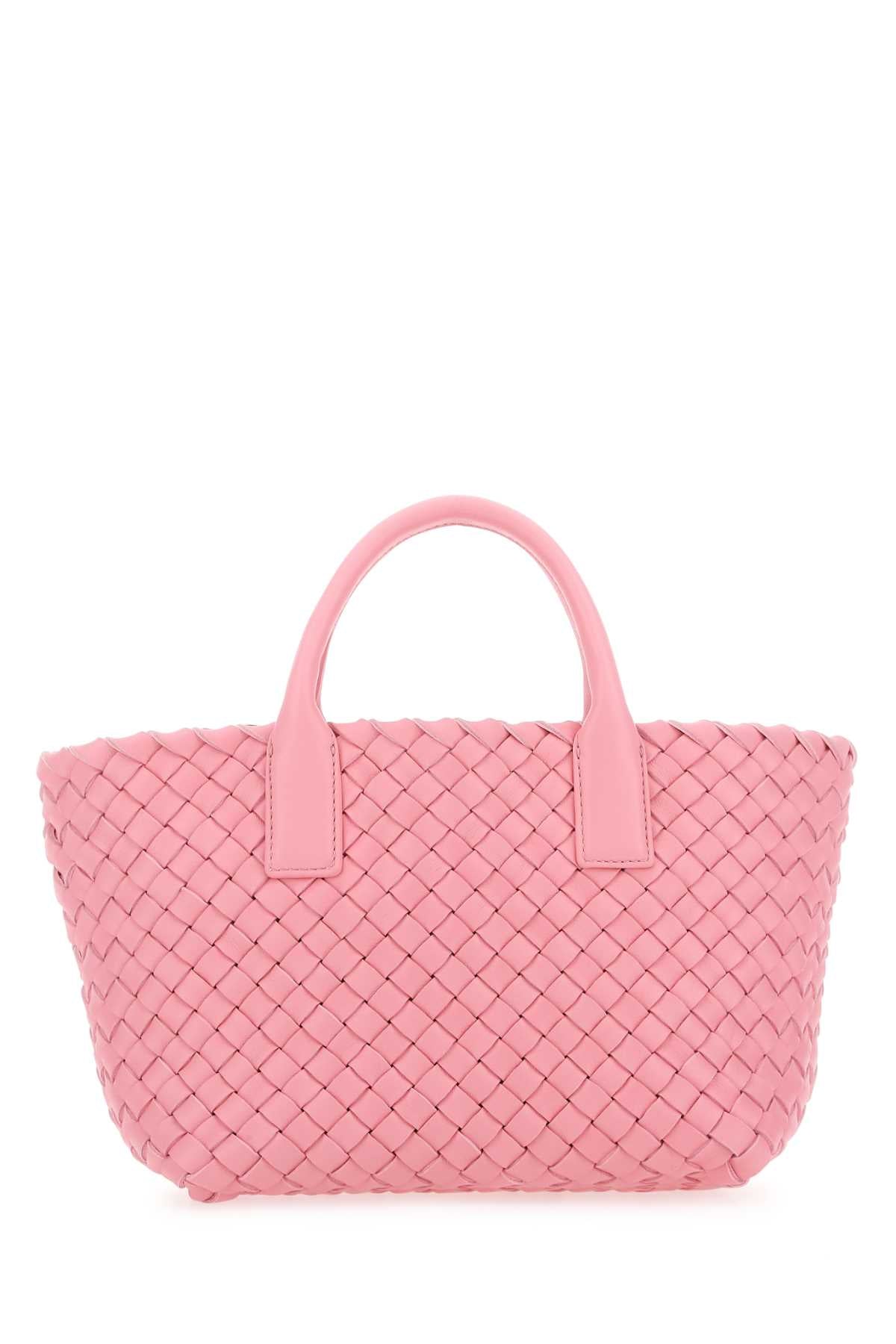 Bottega Veneta Women Pink Leather Mini Cabat Handbag