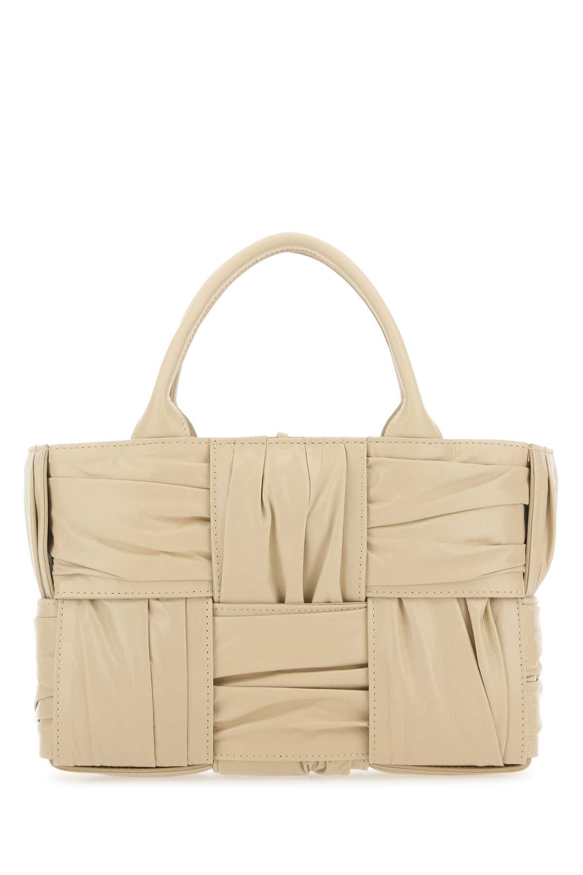 Bottega Veneta Women Beige Leather Mini Arco Handbag