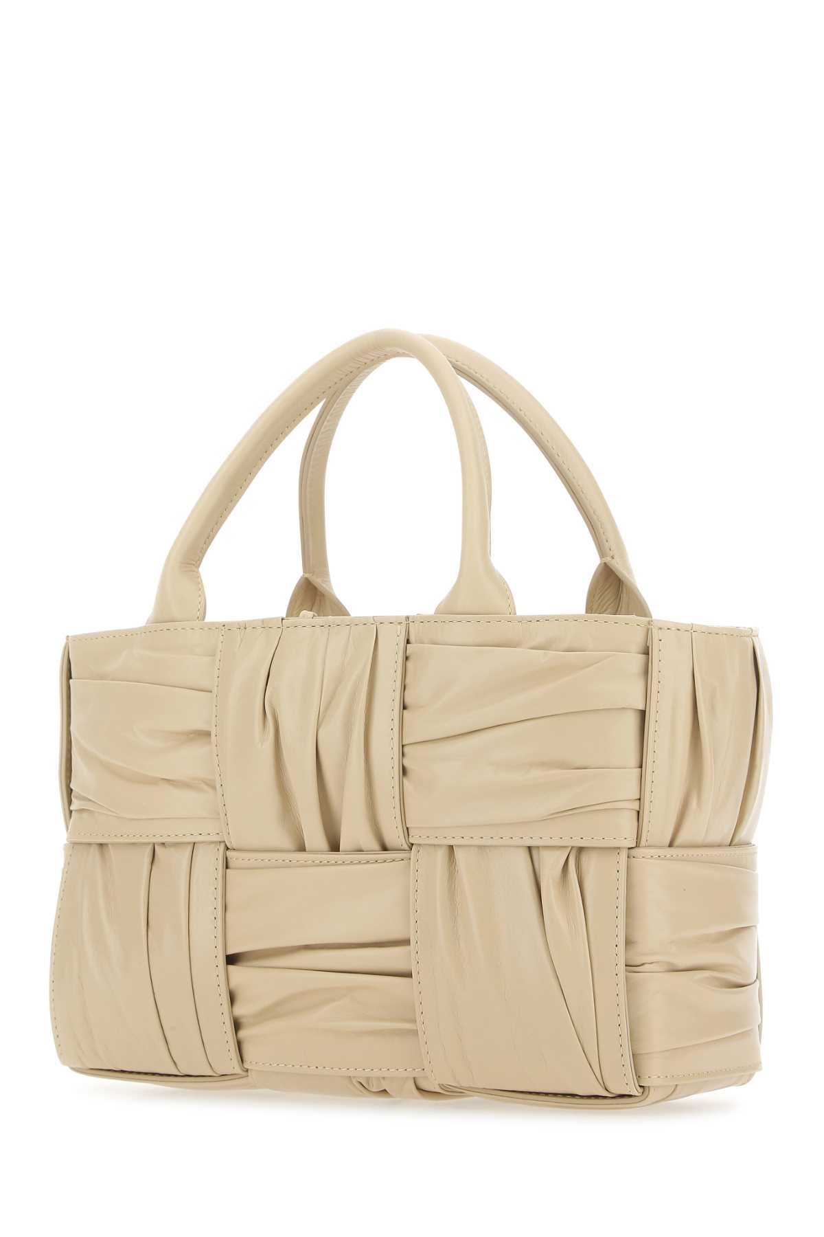 Bottega Veneta Women Beige Leather Mini Arco Handbag