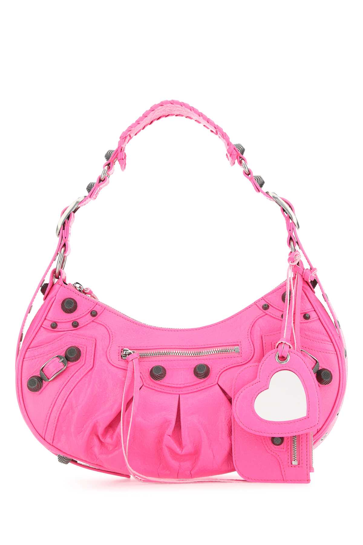 Balenciaga Women Fluo Pink Nappa Leather Le Cagole S Shoulder Bag