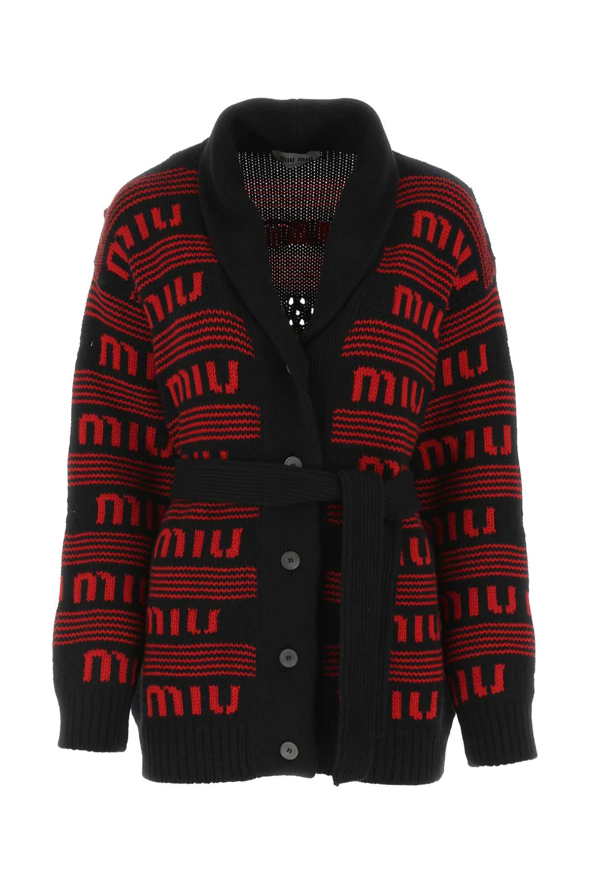 Miu Miu Women Embroidered Cashmere Oversize Cardigan