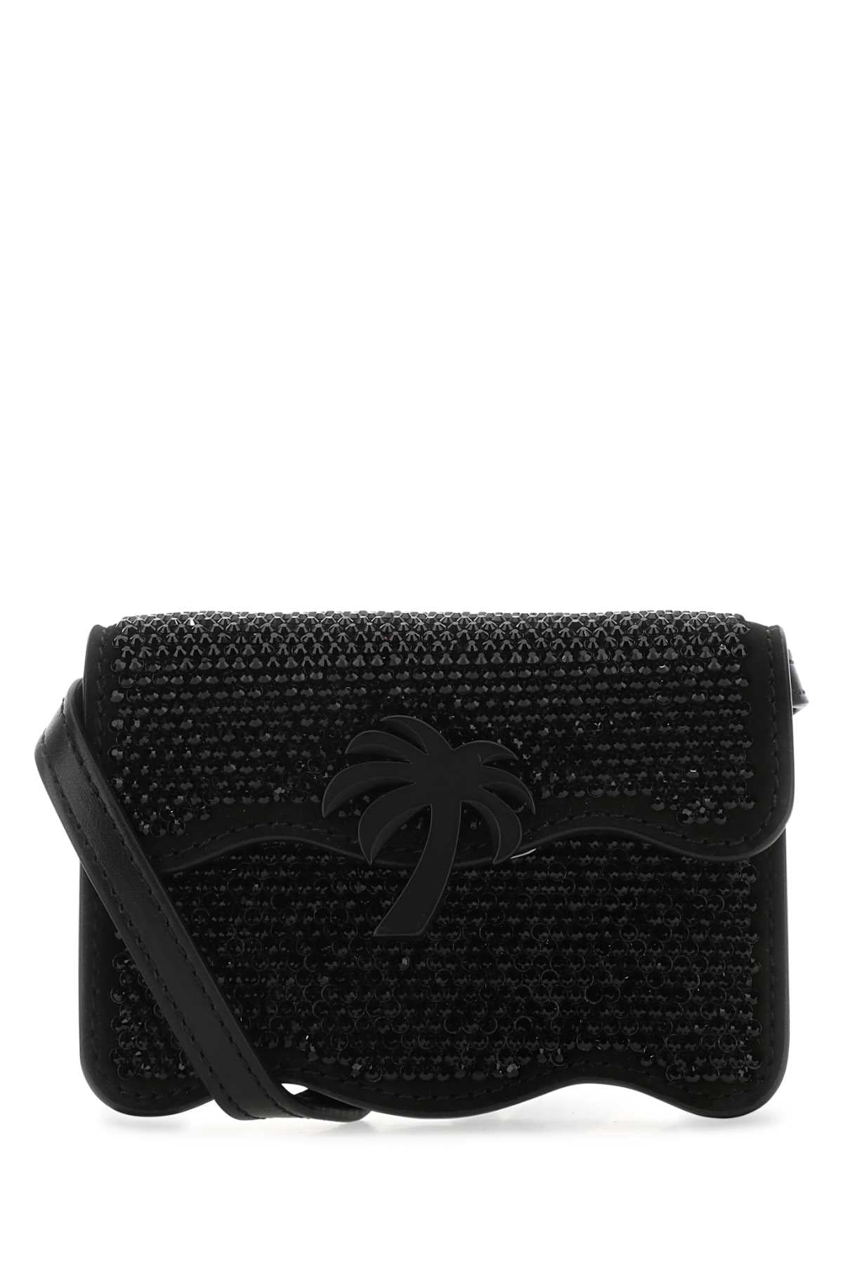Palm Angels Women Embellished Leather Micro Palm Beach Crossbody Bag